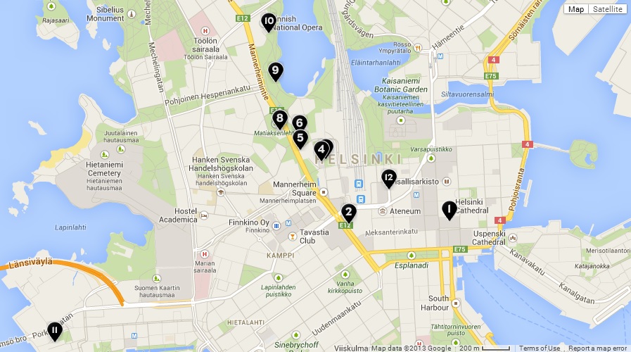 Lux Helsinki Rout Map